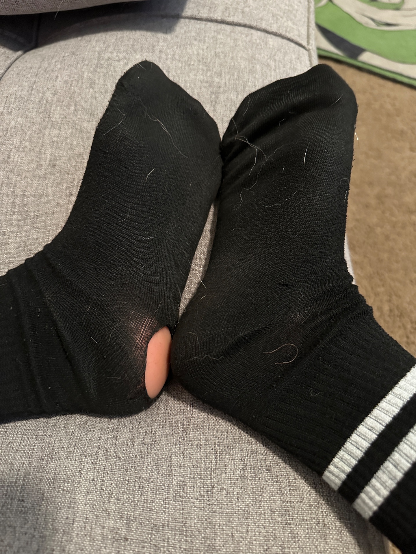 VERY WORN, OLD, HOLEY SOCKS - Image 1