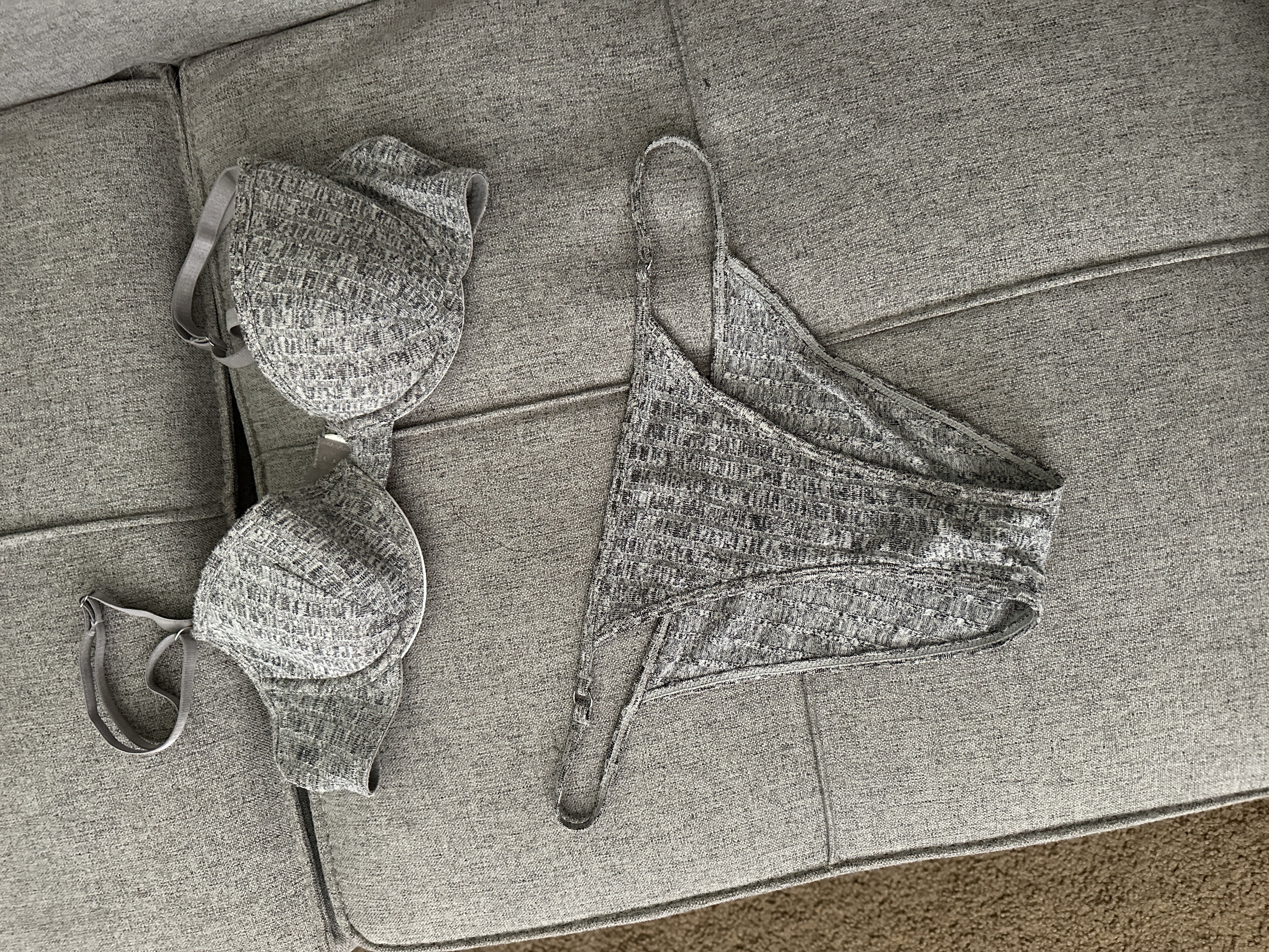 - soft, sexy, ribbed bra and panties - - Image 2