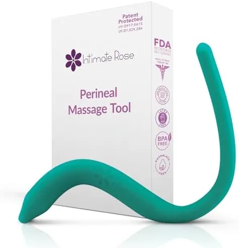 Perineal Massage Tool with 10 Vibration Modes, Perineal Delivery Essentials | Used for Pregnancy Labor and Birth Prep, Third Trimester, and Postpartum - A Maternity Must Have By Intimate Rose