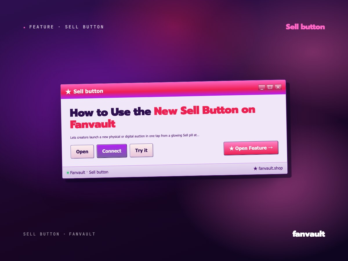 How to Use the New Sell Button on Fanvault