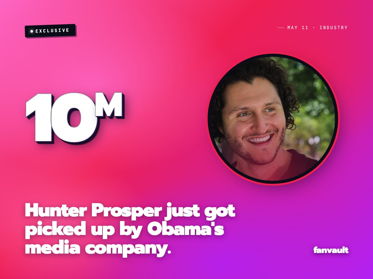 Hunter Prosper just got picked up by Obama's media company.