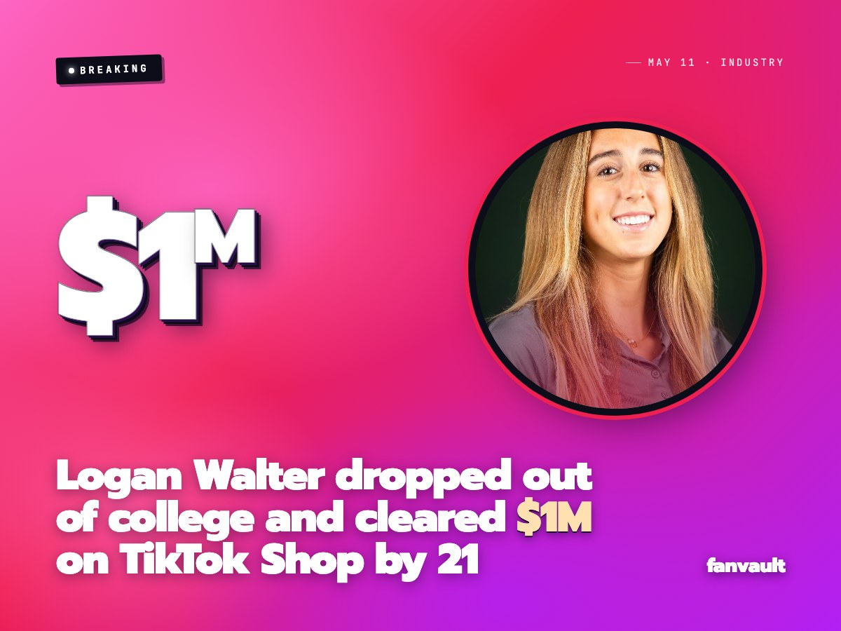 Logan Walter dropped out of college and cleared $1M on TikTok Shop by 21