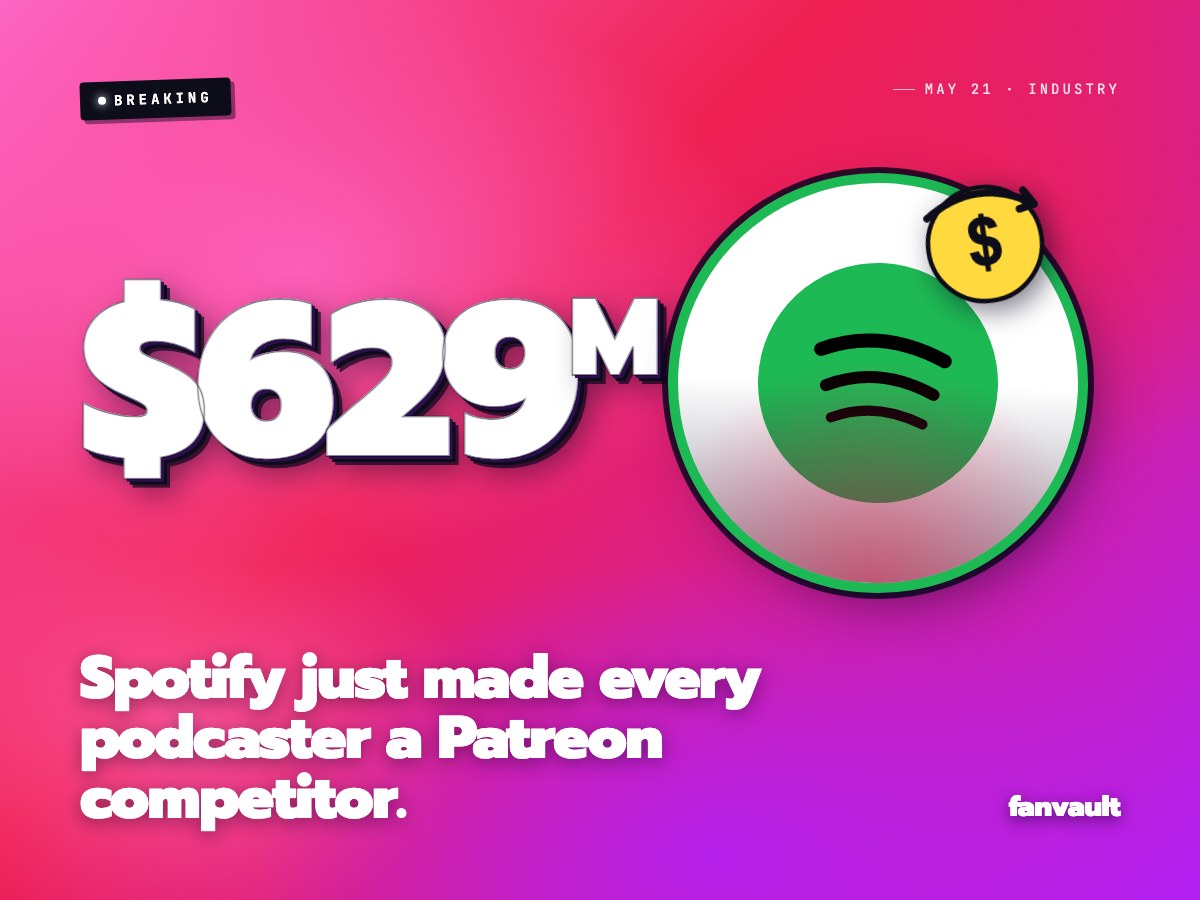 Spotify just made every podcaster a Patreon competitor.